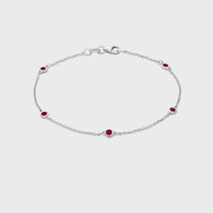 This classic 14k gold bracelet with natural gemstones is a must-have for every jewelry collection! Station Bracelet, Natural Ruby, Precious Gemstones, Pink Sapphire, Delicate Bracelet, Blue Sapphire, Natural Gemstones, Jewelry Collection, Gold Bracelet