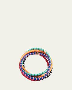 Elsie Frieda bracelets    Approx. 3.25" across    Includes five stretch bracelets    Wear as a set or separately    3mm heishi beads    Stretches to fit    Spot clean    Made in USA from imported materials Bracelets Set, Bead Bracelets, Bergdorf Goodman, Made In Usa, Jewelry Bracelets, Tops Designs