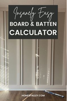 board and batten spacing calculator Board And Batten Spacing, Diy Accent Wall, Wall Molding