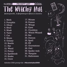 the witch hunt list for halloween