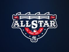 the all star logo is shown on a dark background