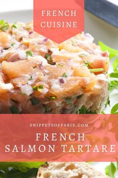 the french salmon tartare is served on bread