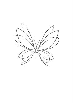 the outline of a butterfly on a white background