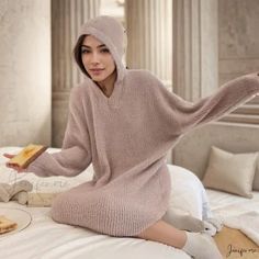 Comfortable Velvety Hooded Loungewear Pajama Set – Jenifer‘s Collection Types Of Collars, Fashion Set, Pajama Set, Pajamas, Sleeve Length, Lounge Wear, Crew Neck, Long Sleeve, Pants