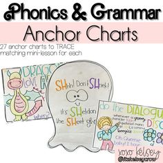 an anchor chart for phonics and grammars with the words anchor chart on it