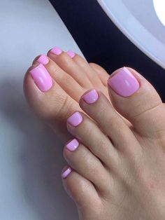 24 piezas de uñas de gel rosa para dedos de los pies, uñas de dedos falsos individuales minimalistas para dedos de los pies, lindas uñas cortas cuadradas brillantes para pegar en los dedos de los pies, manicura acrílica de cobertura completa para mujeres Rosa     Color combinado Uñas Lisas   Nail,Hand & Foot Care, size features are:Bust: ,Length: ,Sleeve Length: Gel Nails For Toes, Pedicure Rosa, Toe Nail Ideas, Pink Pedicure, Simple Toe Nails, Nail Shapes Square, Image Nails, Mens Nails, Gel Toe Nails