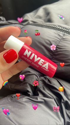 #nivea #cherry Nivea Cherry Lip Balm, Labello Cherry, For Soft Skin, Cherry Lip Balm, Cherry Strawberry, Color Lip Balm