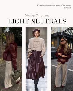 Styling the colour of the season, burgundy 🖤 . #coloranalysis #colouranalysis #autumn2024 #coloranalyst #burgundy #burgundyoutfit #autumnpalette Colours That Go With Burgundy, True Autumn Outfits, Deep Autumn Makeup, Season Analysis, Soft Autumn Makeup, Deep Autumn Palette, Muted Autumn, Soft Autumn Palette, Colour Season