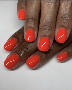 Short Gel Nails Ideas Fall, Gel Nails Ideas Fall, Short Gel Nails Ideas, Orange Gel Nails, Nails Ideas Fall, Gel Nails Ideas, Biab Nails, Natural Nails Manicure