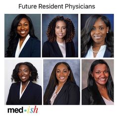 six women in business attire are smiling for the camera, and one woman is wearing a black blazer