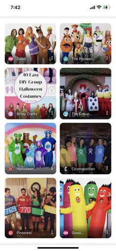 an iphone screen showing the app for halloween costumes