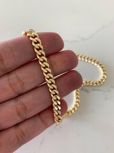 Chunky 6MM Curb Chain in 14K Gold Filled  Gold Chain  Cuban image 8 Cheap Curb Chain Jewelry, Baddie Jewelry, Feminine Vibes, Necklace Measurements, Chunky Gold Chain, Cuban Link Necklace, Gold Filled Necklace, Animal Photos, Stacked Jewelry