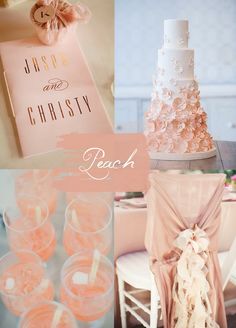 a collage of photos with candles and wedding decorations