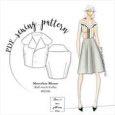 a woman's dress and top sewing pattern