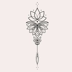 a black and white drawing of a flower