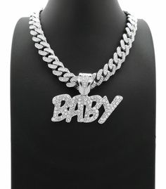 Hip Hop Lil BABY Bling pendant & 12mm 18" Full Iced Cuban Choker Chain Necklace HIP HOP CELEBRITY STYLE BRAND NEW USA SELLER Product Description Hip Hop Iced Cuban Choker Chain  Hip Hop Celebrity Style Chain 12mm 18" Iced Cuban Chain Lab Diamonds on Chain & Pendant White Gold plated Pendant Hip Hop Celebrity Style Pendant Pendant Size : 2.25" WIDE X 1.65" TALL White Gold plated Lab Diamonds High Quality and polished. Payments: US Customers: Paypal accepted International Customers: Paypal accepte Libra Jewelry, Cuban Choker, Rapper Jewelry, Ben Simmons, Baby Bling, Expensive Jewelry Luxury, Choker Chain, Bling Necklace, Dope Jewelry