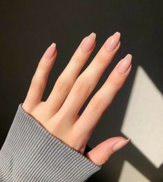 Nailart Pink, Acrylic Nails Nude, Nails Nude, Easy Nails, White Acrylic Nails, Basic Nails, Neutral Nails