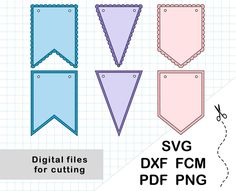 the cut files for cutting paper are ready to be used in crafts and sewing projects