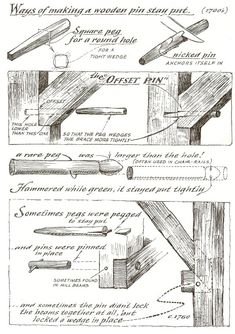 an old book with instructions on how to make a wooden bench and other woodworking projects