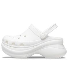 Crocs Sandals White Crocs, High Heel Sandals Platform, Casual Sandals Womens, Crocs Sandals, Crocs Classic Clogs, Womens Sandals Summer, Outdoor Slippers, Outdoor Sandals, White Sandals