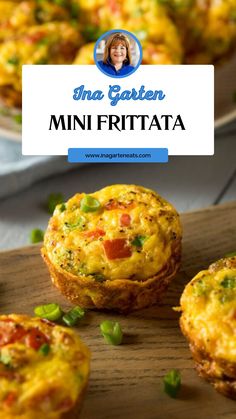 Ina Garten Mini Frittata Individual Frittata Recipes, Ina Garten Breakfast Recipes, Mini Egg Quiche, Frittatas Recipe, Fritata Recipe, Frittata Recipes Breakfast, Vegetable Frittata Recipes, Mini Frittatas, Egg Frittata