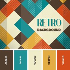 an image of retro background with different colors and shapes in the style of squares or rectangles