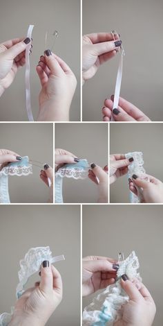 Bridal Garters Diy, Wedding Garter Diy, Diy Garter, Bandana Bayi, Bride Garter, Diy Brides, Bridal Garter