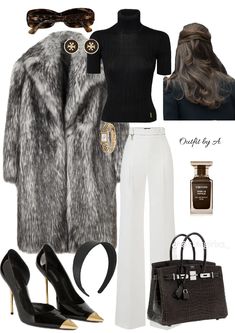 Fur Outfit Aesthetic, Old Money Winter, Fur Outfit, Fur Coat Outfit, Ny Outfits, Girl Fashion Style, Coat Outfit, Coat Outfits, Warm Outfits