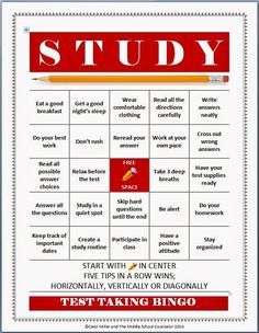 a poster with the words study on it