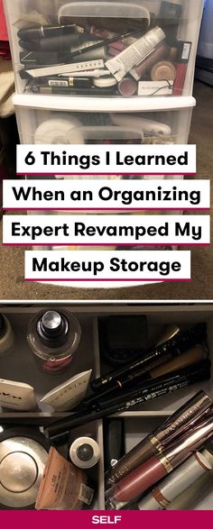 Makeup Brushes Storage Ideas, Organize Makeup In Bathroom Counter, How To Store Makeup In Bathroom, Organizing Cosmetics Ideas, Organize Make Up Ideas, Best Makeup Storage Ideas, Simple Makeup Organization