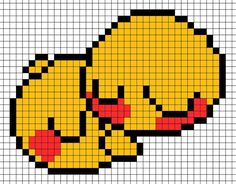 a cross stitch pattern with a yellow and red face