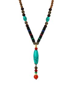 PRICES MAY VARY. Handcrafted Elegance: This vintage-inspired necklace features created turquoise wood beads and a created turquoise pendant, exuding a bohemian charm. Long Necklace Style: With its generous length, this necklace can be worn as a long, layered accessory or wrapped for a chic, multi-strand look. Unique Design: Each necklace is handmade, ensuring that every piece is one-of-a-kind and truly special. Versatile Accessory: The timeless created turquoise hue complements a wide range of o Adjustable Turquoise Necklace With Wooden Beads, Traditional Turquoise Beaded Necklaces With Wooden Beads, Bohemian Turquoise Beaded Necklaces With Wooden Beads, Traditional Turquoise Beaded Necklace With Wooden Beads, Traditional Turquoise Necklace With Wooden Beads, Turquoise Wooden Beads Necklace For Festivals, Bohemian Adjustable Turquoise Necklace With Wooden Beads, Adjustable Bohemian Turquoise Necklace With Wooden Beads, Traditional Turquoise Beaded Necklaces For Meditation