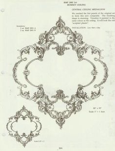 a drawing of an ornate design in black and white, with the text below it