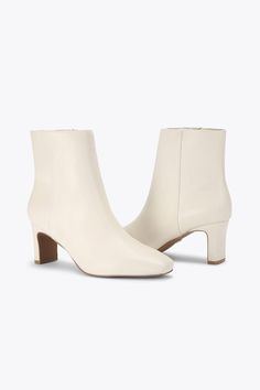 This KG Kurt Geiger Tyler ankle boot features a bone upper with softly squared toe. The block heel is in a modern slim variation. Heel height: 6.5cm. Work Wear Outfits, Petite Jumpsuit, Floral Outfit, Tshirt Skirt, Kurt Geiger, Sunglasses Shop, Fit N Flare Dress, Boots For Sale, Denim Outfit