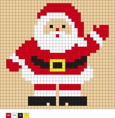 a cross stitch pattern with santa clause on it