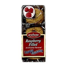 the package contains raspberry filled cookies