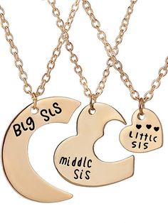 Friendship Things, Bestie Stuff, Forever Necklace, Bff Jewelry, 3 Sisters, Dainty Diamond Necklace, Sister Jewelry, Sister Necklace, Friend Jewelry