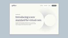 an image of a web page with the words,'introduce a new standard for virtual care