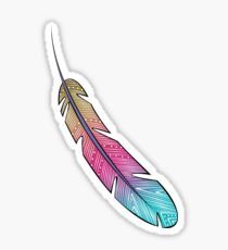 an image of a colorful feather sticker