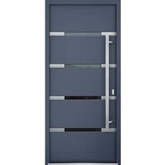 an open door with metal bars on the bottom and side panels, in front of a white background