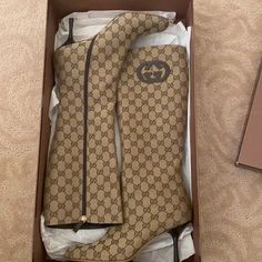 Never Been Worn, 100% Authentic. Poshmark Will Also Authenticate. Box Included. Please Check Photos For Shaft Height. 3 Inch Heel. Absolute Perfection Gucci Inspired Outfit Women, Gucci Inspired Outfit, Gucci Boots Women, Gucci Platform Sandals, Gucci Inspired, Brown Leather Sneakers, Brown Suede Heels, Gucci Boots, Black Kitten Heels