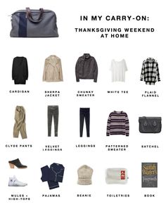 Thanksgiving Packing Outfits, Weekend Fall Packing List, Thanksgiving Packing List, Fall Packing List Outfits, Fall Packing List, Weekend Packing List, Fall Packing, Weekend Packing, Minimalist Packing