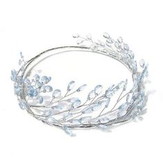 Elsa Crown, Woodland Princess, Crown Goddess, Elf Crown, Diy Tiara, Blue Headpiece, Goddess Hair, Sculpture Textile, Crown Silver