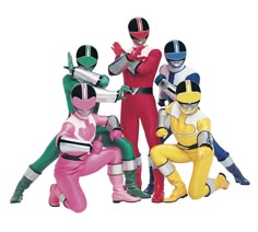 the power rangers are posing for a photo