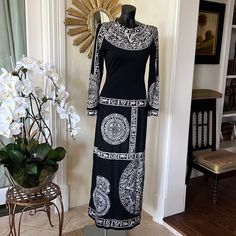 Vintage Paganne Aztec Calendar Knit Dress. Rare And So Special. Most Comparable To Today’s Size 6-8. The Paganne Tag Is No Longer Attached To The Dress. Aztec Calendar, Dresses Vintage, Knit Dress, Vintage Dresses, The Dress, Maxi Dress, Size 6, Womens Dresses, Knitting