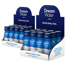 Good Sleep, fast in a convenient, single-use shot you can take when you need help with occasional sleeplessness, promoting deep, restful sleep. Great travel sleep companion. Dream Water Nighttime Nectar Sleep Aid Supplement is a liquid format, aiding in absorption. Contains natural flavors. Gluten-free. No calories. Kosher. No added colors. No sugar. Sweetened with stevia. Dream Water’s SleepStat blend of Melatonin 5mg, GABA, and 5-HPT is formulated to help you sleep. Dream Water is a melatonin Sleep Fast, Dream Water, Sleep Drink, Sleep Products, 5 Htp, Benefits Of Sleep, Sleep Dream, Natural Sleep Aids, Sleep Solutions