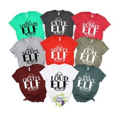 Group Christmas Shirt, Office Party, Elf Shirts, Funny, Custom Shirt, Cute, Sassy, Frisky, Flirty, T Friend Shirts, Elf Design, Elf Names, Christmas Pj, Elf Shirt, Christmas T Shirt Design, Best Friend Shirts, Christmas Pjs, Group Shirts