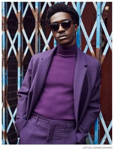 Nyfw 2023, Fusion Outfits, Classy Maxi Dress, Grammy Outfits, Purple Suit, Winter Typ, Purple Suits