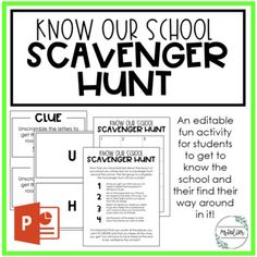 the scavenger hunt for students to learn how to read and write their own words