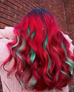 Holiday Hair Color, Funky Hair Colors, Amber Hair, Mermaid Hair Color, Cute Hair Colors, Hair Color Crazy, Holiday Hair